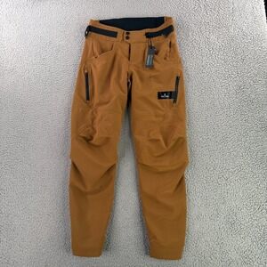 evo Lookout Bike Pants Mens XS Brown Technical Mountain Bike Tapered Stretch